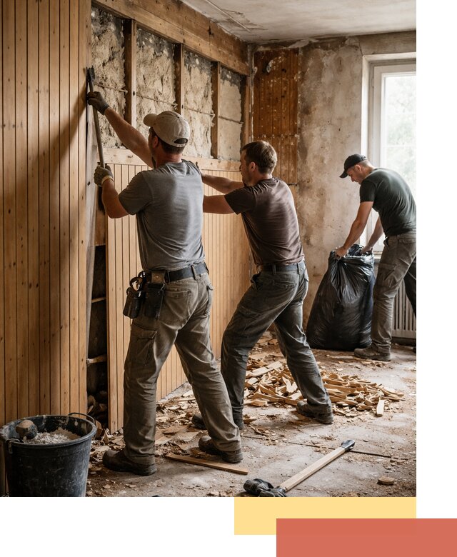 Демонтаж вагонки и вывоз материалов в Сорочинске