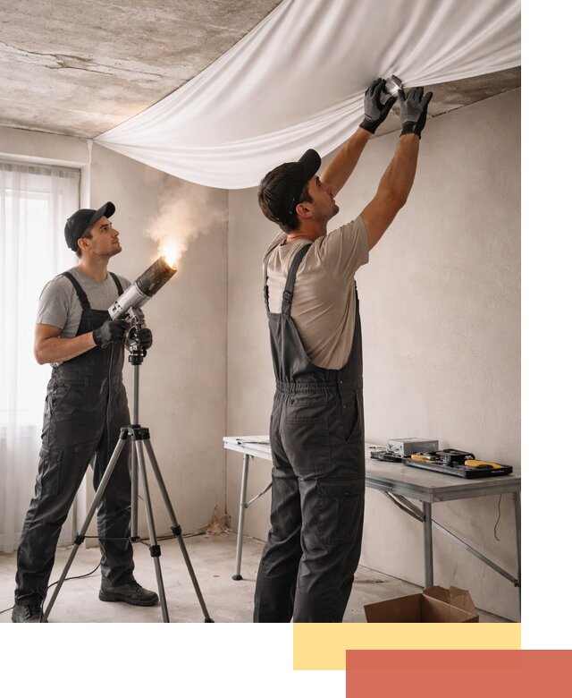 Установка натяжного потолка под ключ в Сорочинске