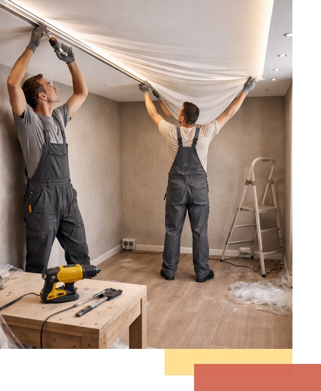 Монтаж натяжного потолка с подсветкой в Сорочинске цена и сроки