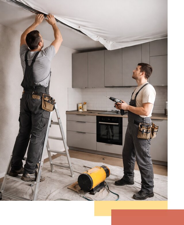 Монтаж натяжного потолка на кухне в Сорочинске