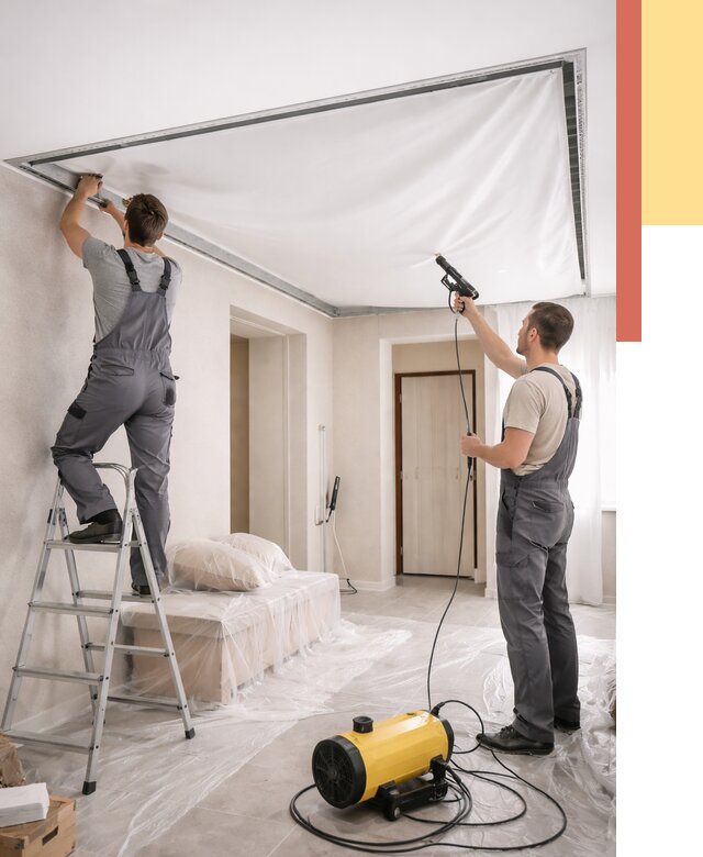 Монтаж натяжного потолка в прихожей в Сорочинске от 2737 руб. под ключ | ОТДЕЛОЧНИК-Срч