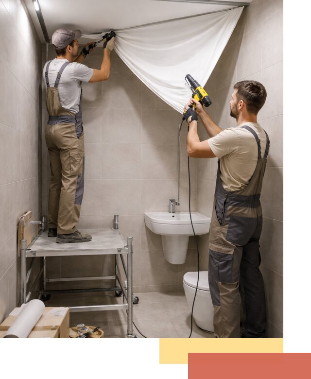 Монтаж натяжного потолка в санузле в Сорочинске