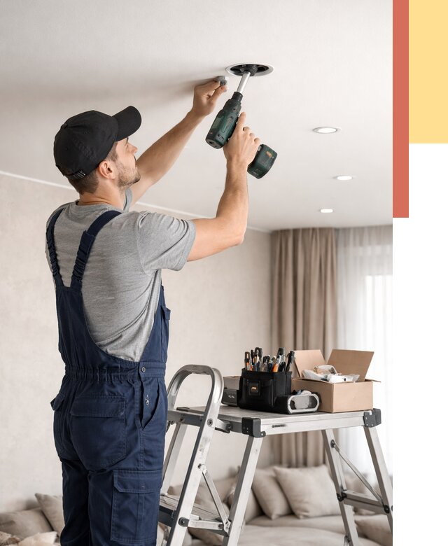 Установка и монтаж точечных светильников в натяжной потолок в Сорочинске от 1859 руб. | ОТДЕЛОЧНИК-Срч