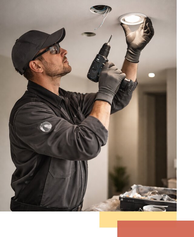 Установка точечных светильников в натяжной потолок в Сорочинске