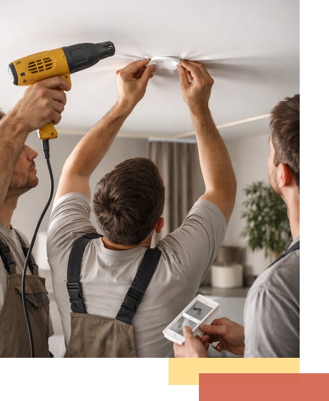 Ремонт прокола полотна натяжного потолка в Сорочинске