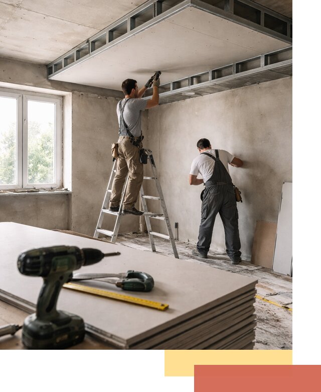 Двухуровневый потолок из гипсокартона в Сорочинске