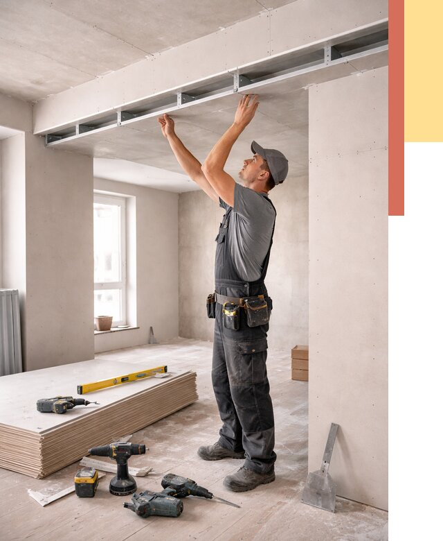 Потолок из гипсокартона с нишей в Сорочинске от 1291 руб. под ключ | ОТДЕЛОЧНИК-Срч