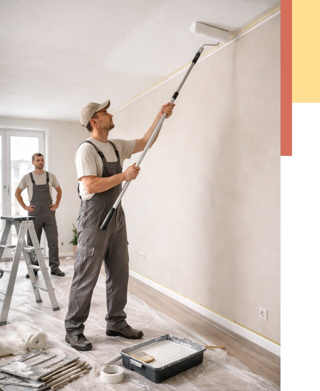 Покраска потолка из гипсокартона в Сорочинске от 4648 руб./м2 — услуги под ключ | ОТДЕЛОЧНИК-Срч