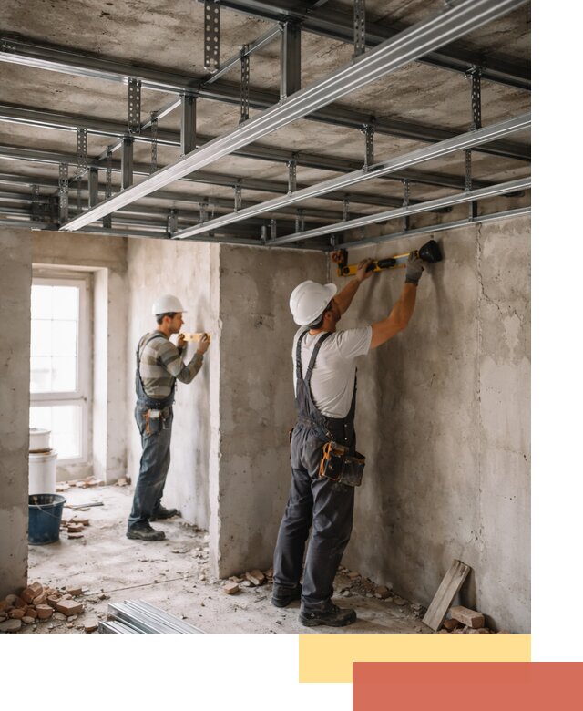 Монтаж каркаса потолка из профильного профиля в Сорочинске