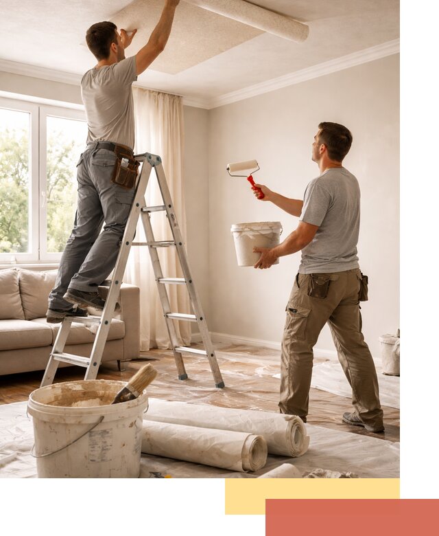 Поклейка обоев на потолок в Сорочинске — качественно и быстро