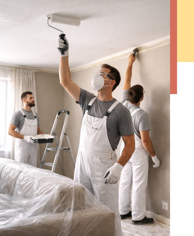 Покраска потолка водоэмельсионной краской в Сорочинске от 2272 руб/м² — услуги под ключ | ОТДЕЛОЧНИК-Срч