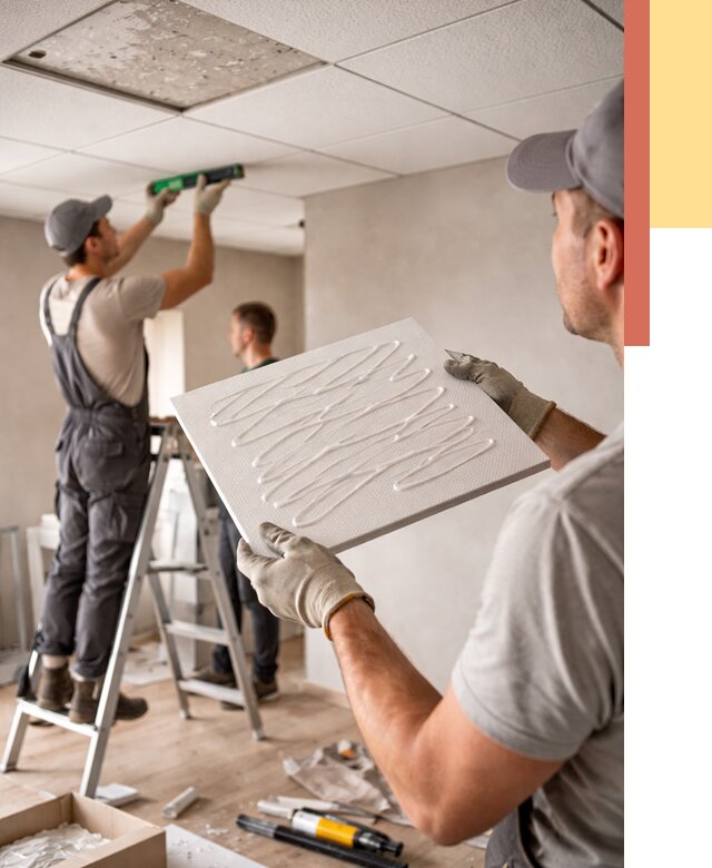 Монтаж потолочной плитки в Сорочинске от 4648 руб. — быстро и недорого | ОТДЕЛОЧНИК-Срч