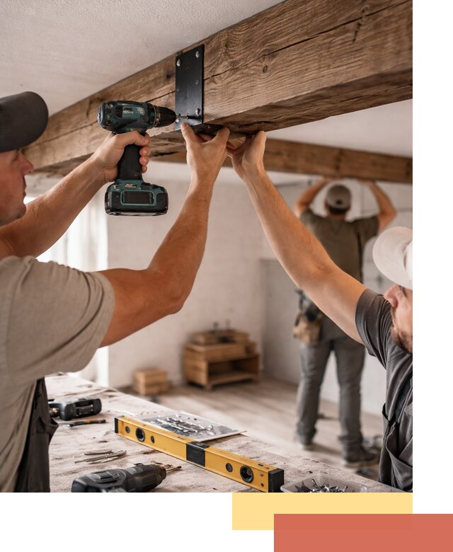 Монтаж декоративных потолочных балок в Сорочинске