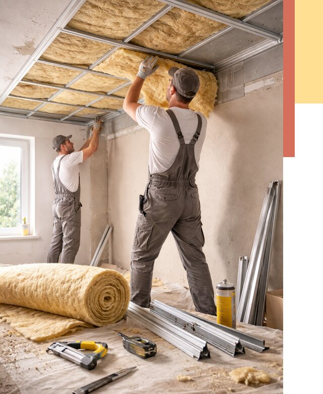 Утепление потолка в Сорочинске от 7436 руб/м2 — недорого, быстро, под ключ | ОТДЕЛОЧНИК-Срч