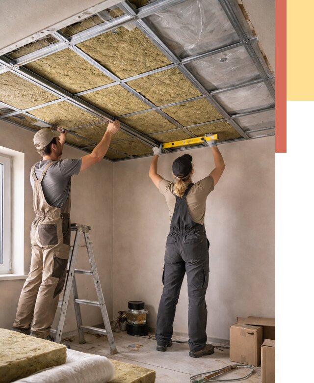 Шумоизоляция потолка в Сорочинске от 1291 руб. под ключ — услуги ОТДЕЛОЧНИК-Срч