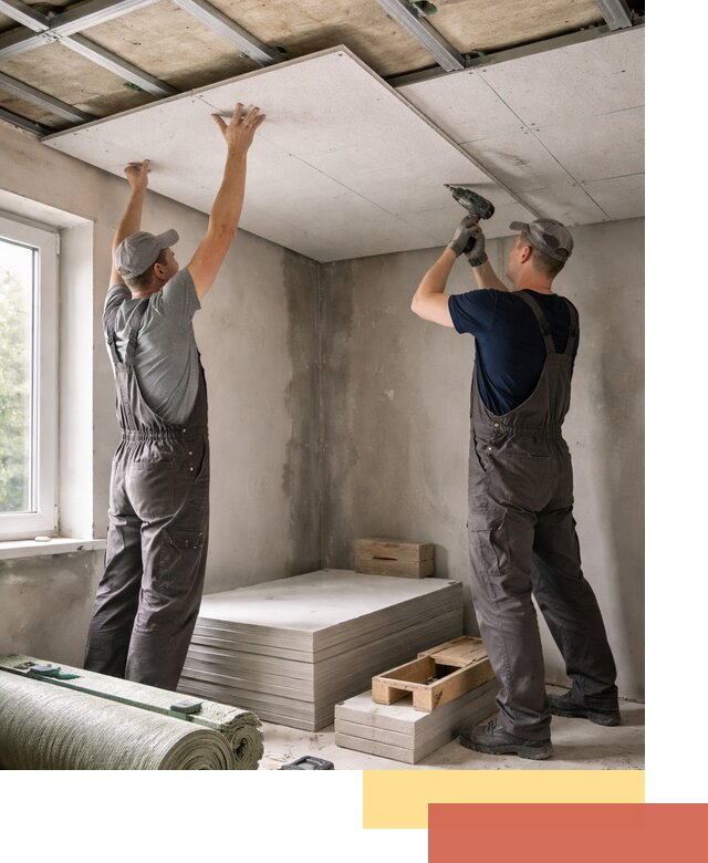 Шумоизоляция потолка панелями ЗИПС в Сорочинске